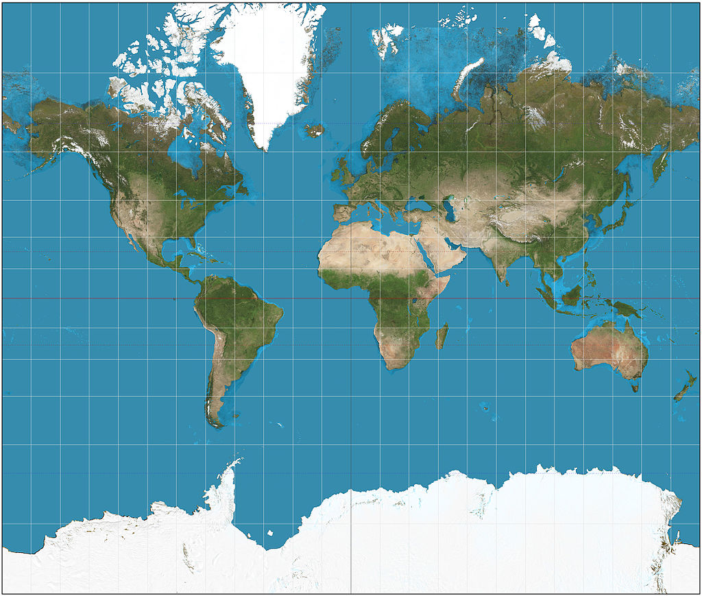 Mercator Projection World Map